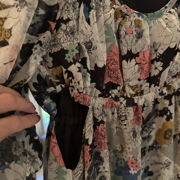 Anthro 12th St by Cynthia Vincent New Leaf Silk Maxi Cutout Dress 2 EUC - Picture 10 of 15